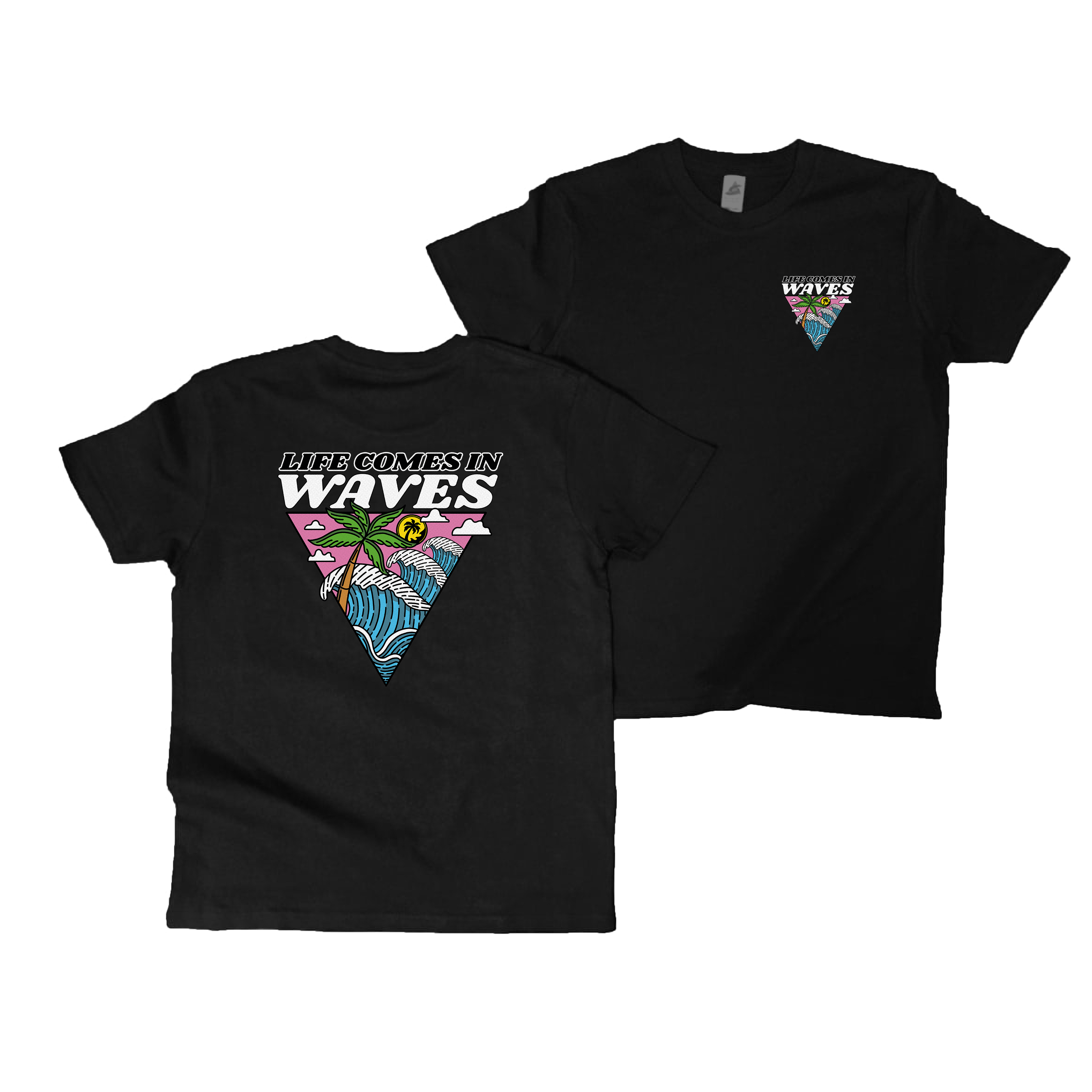 Life Comes in Waves (Youth) SB 3502 Black