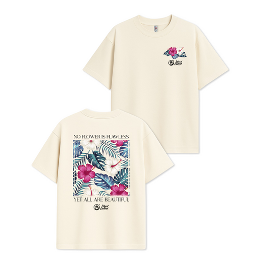 Beautifully Flawed - Heavy Weight Oversized Tee - Bone UH77