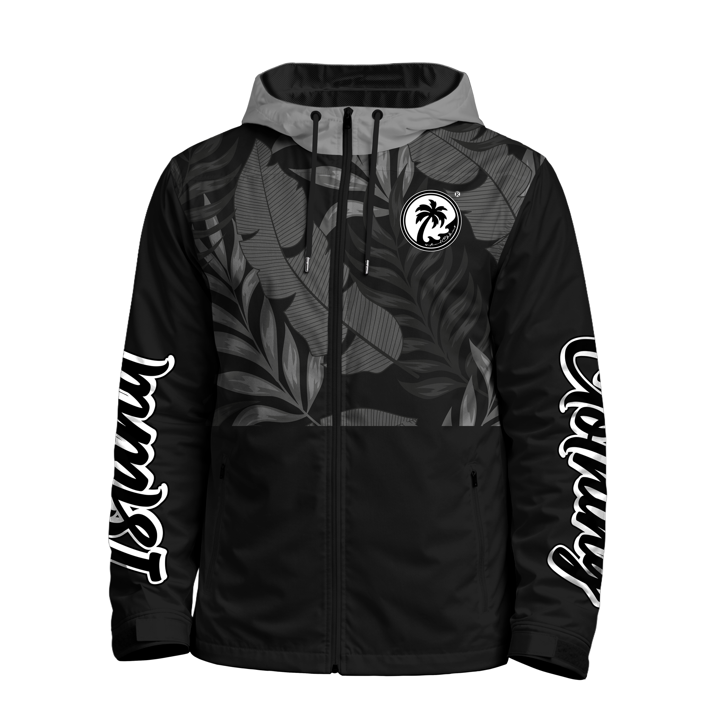 Pacific Islander Tropical Gray Windbreaker - Sublimation
