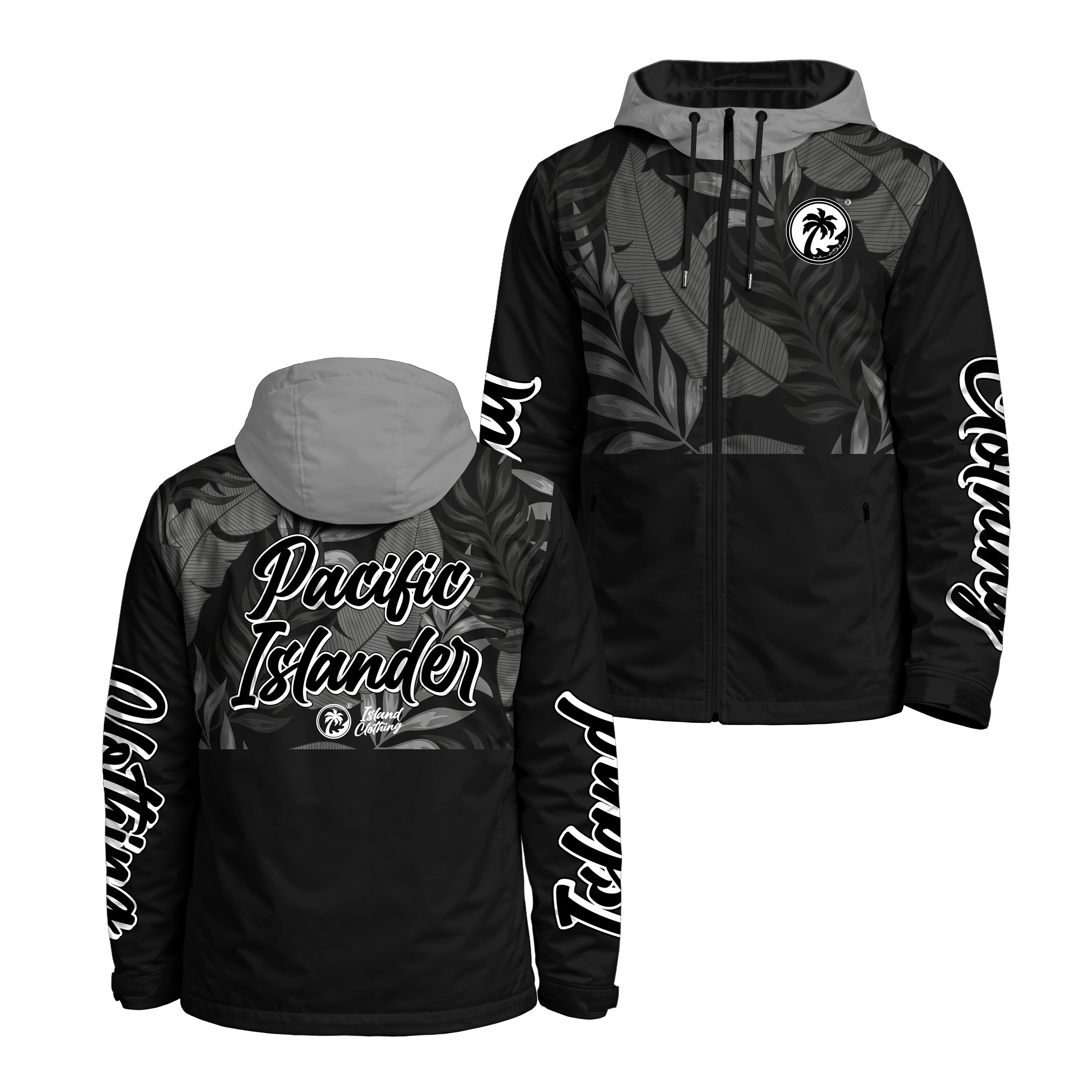 Pacific Islander Tropical Gray Windbreaker - Sublimation