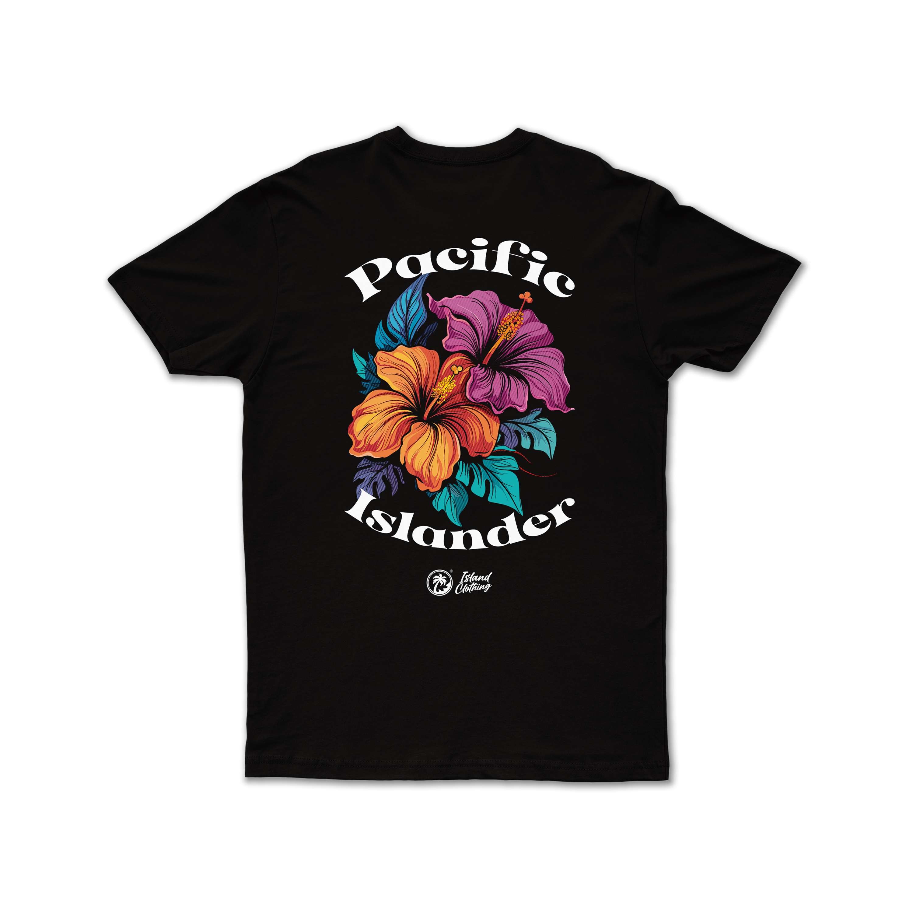 Pacific Islander Hibiscus  - SB 1200 Heavyweight Regular Fit - Black