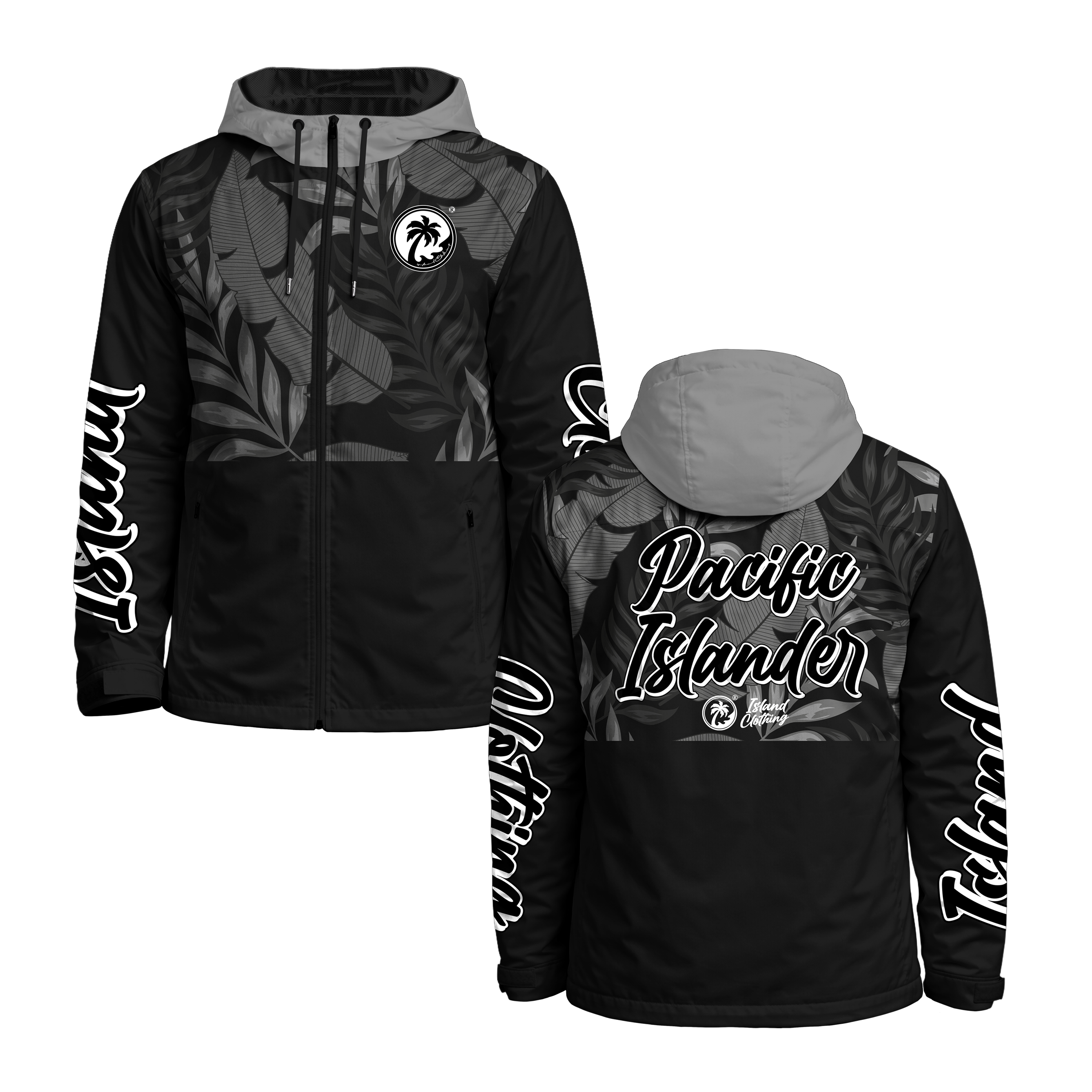 Pacific Islander Tropical Gray HEAVY DUTY Windbreaker - Sublimation