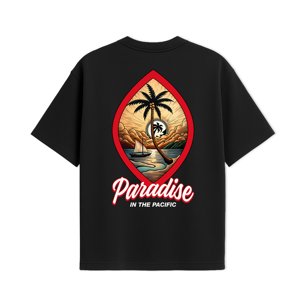 Paradise in the Pacific  - UH77 Heavyweight Oversized - Black