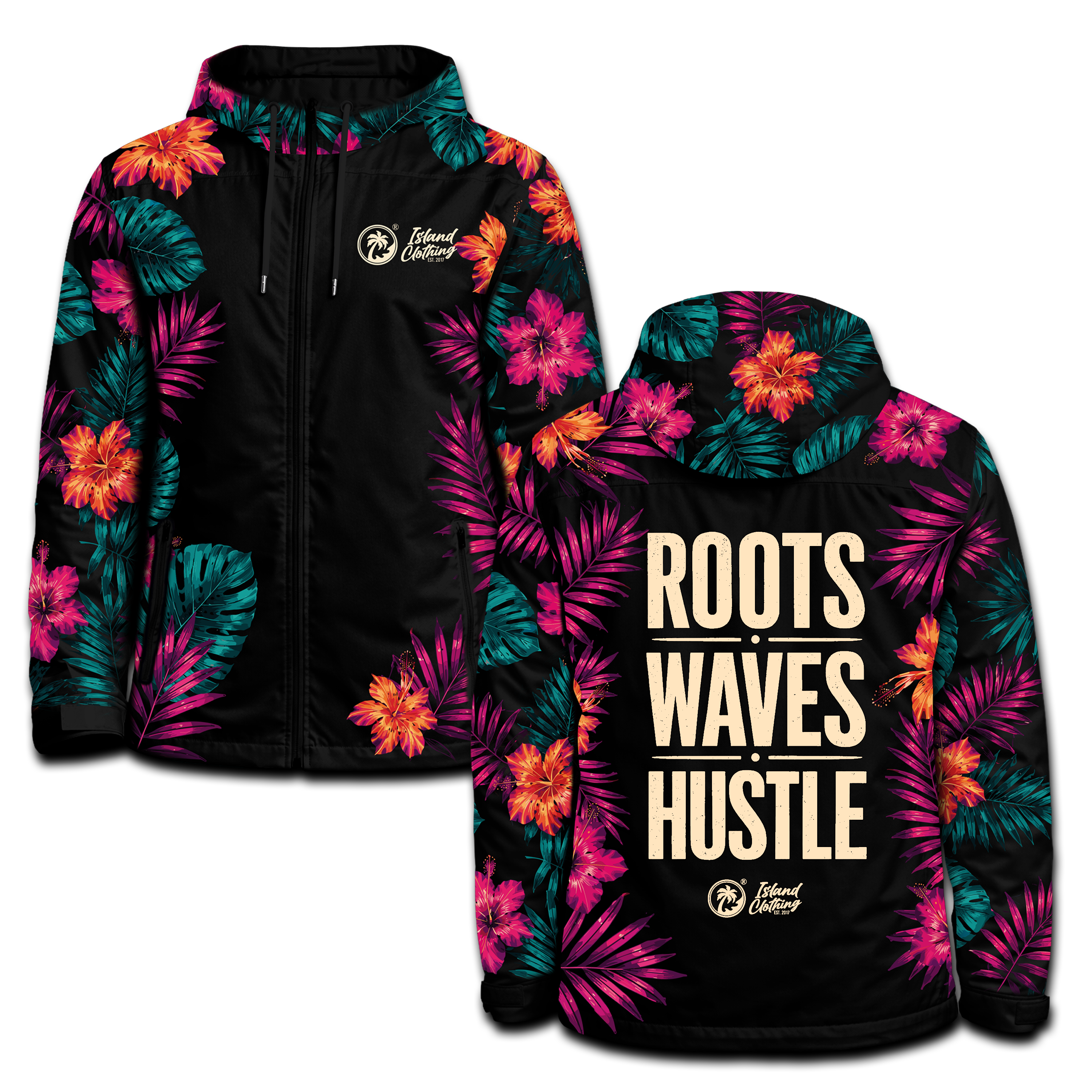 ROOTS . WAVES . HUSTLE - HEAVY DUTY Windbreaker - Sublimation