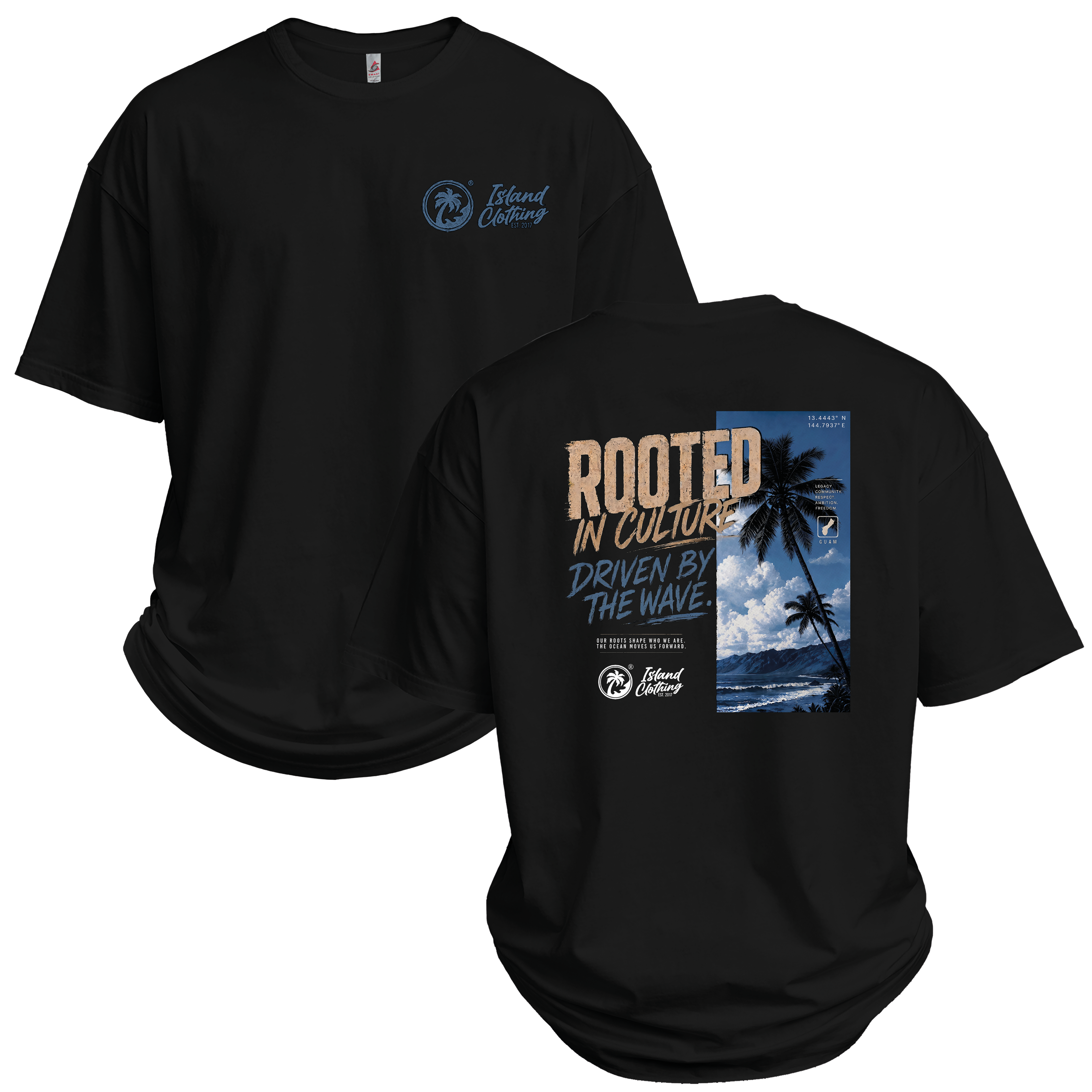 Rooted in Culture - UH77 Heavyweight Oversized Black