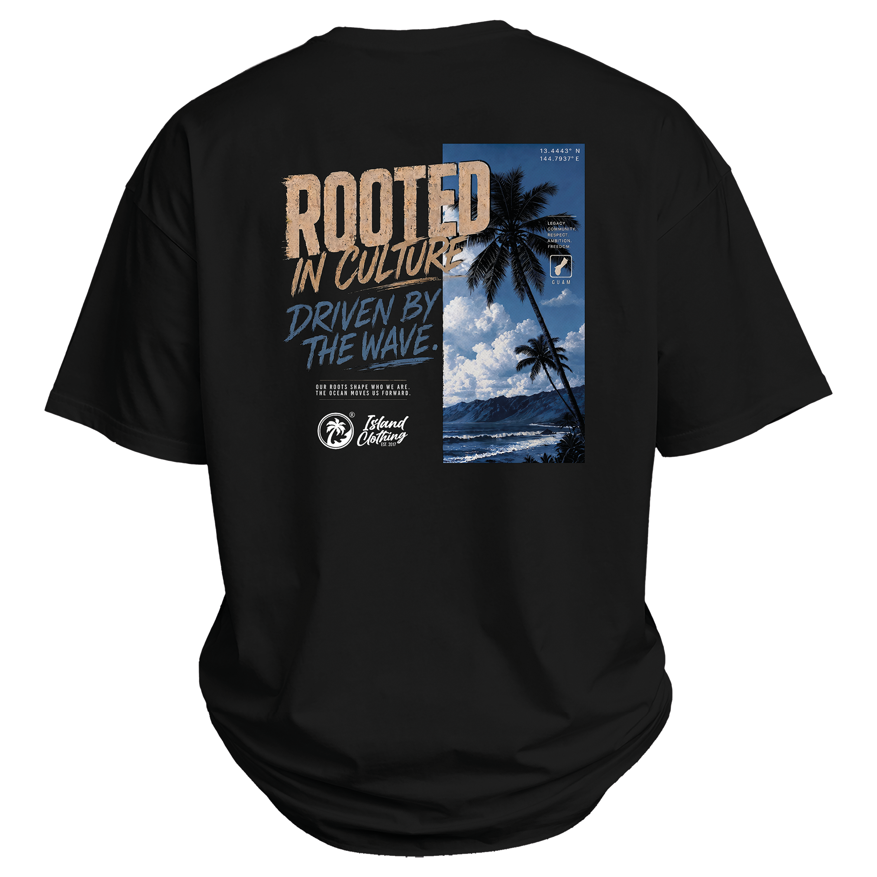 Rooted in Culture - UH77 Heavyweight Oversized Black