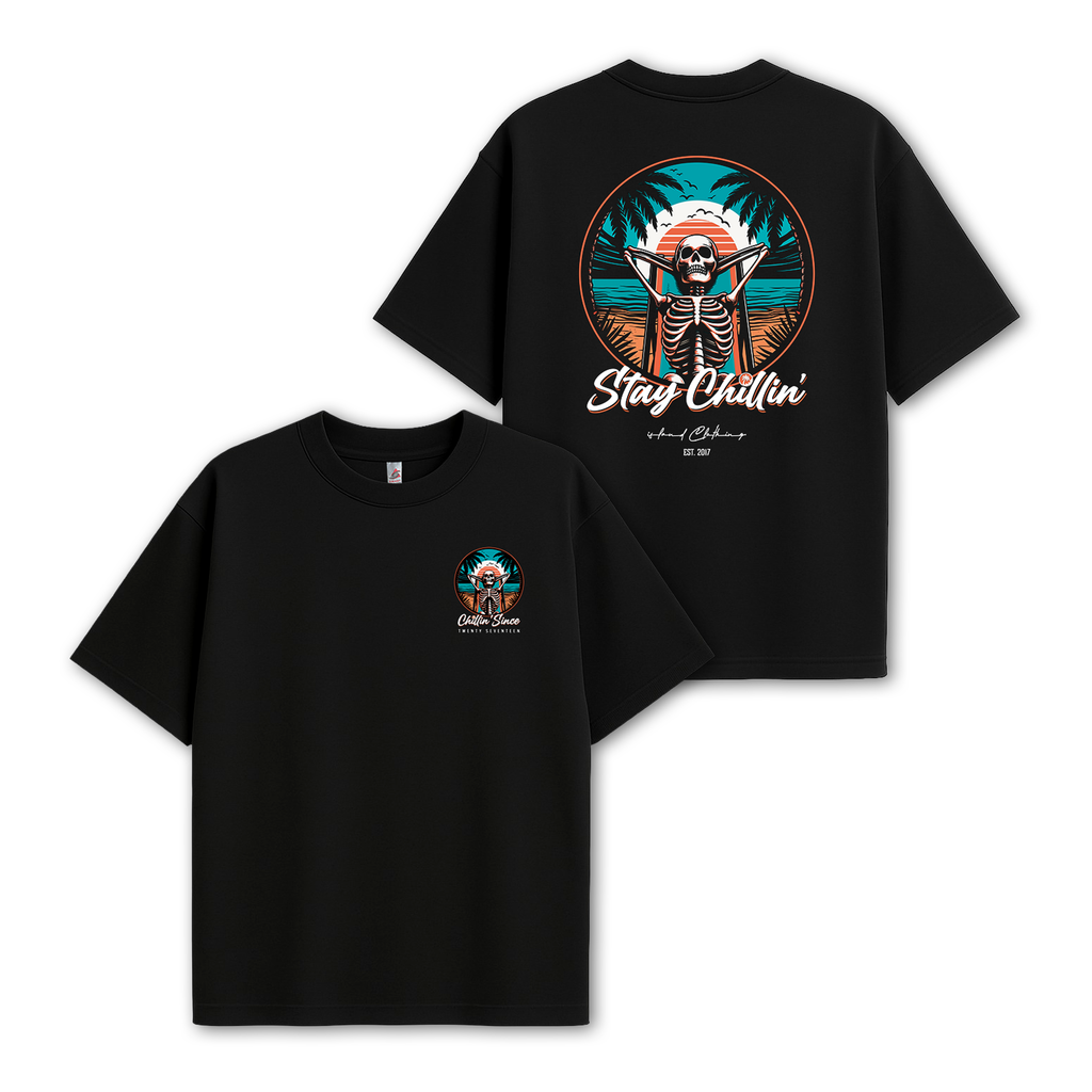 Stay Chillin - UH77 Heavyweight Oversized - Black