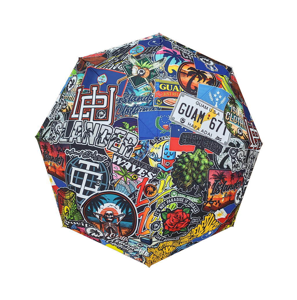 Sticker Bomb 3 Fold 21-Inch Umbrella