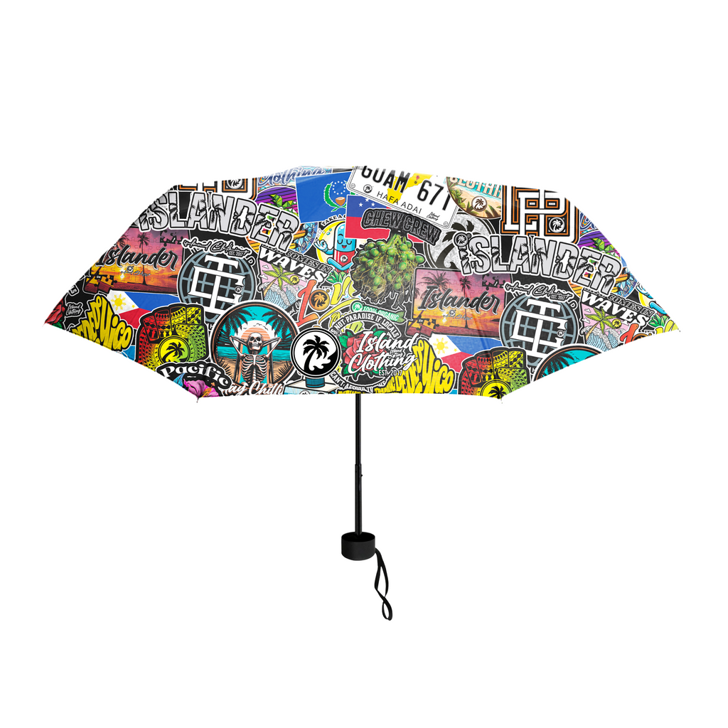 Sticker Bomb 3 Fold 21-Inch Umbrella