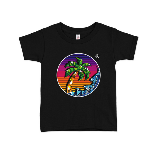 Kids Glass Retro: Black Tee - 3502