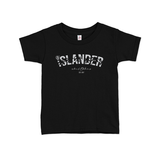 Kids Islander TM Gray: Black Tee - 3502