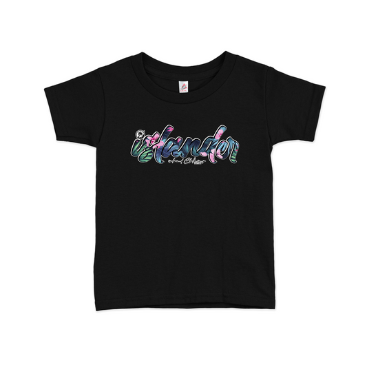 Kids Islander Tropical: Black Tee - 3502