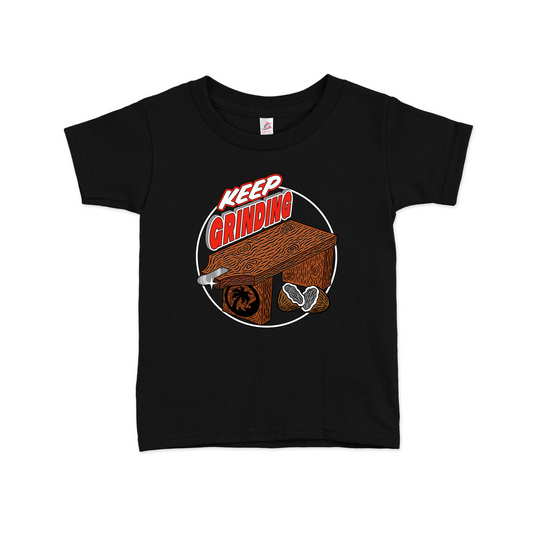 Kids Keep Grinding: Black Tee - 3502