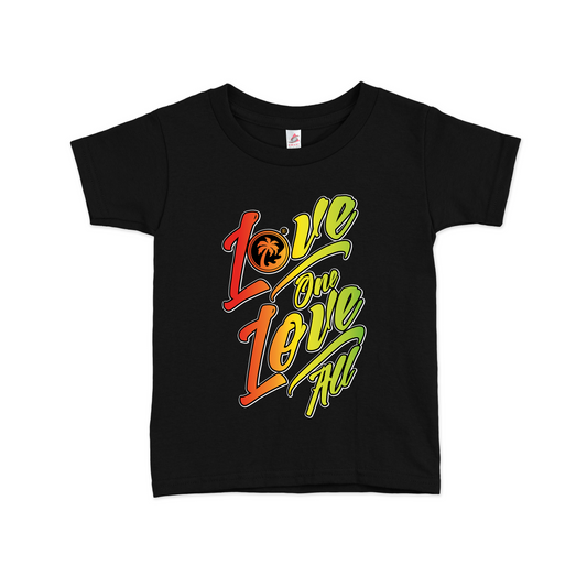 Kids Love One Love All: Black Tee - 3502