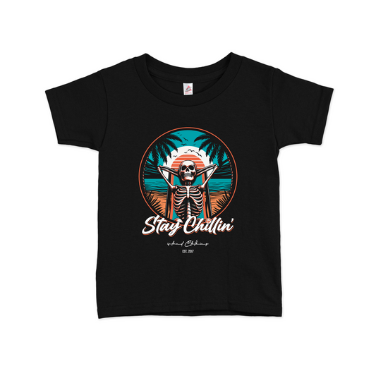 Kids Stay Chillin': Black Tee - 3502