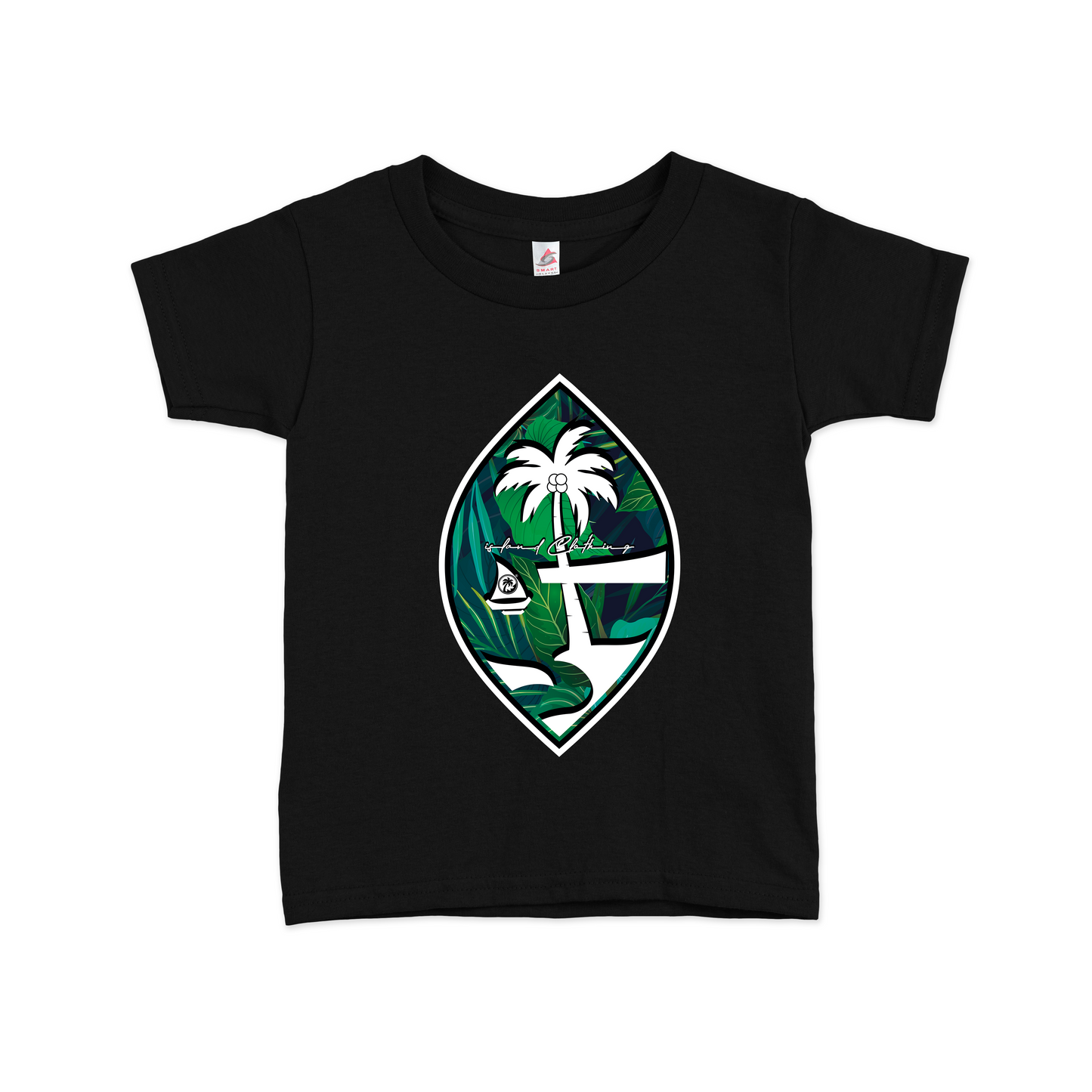 Kids Tropical Seal: Black Tee - 3502