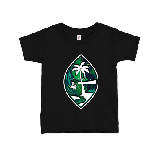 Kids Tropical Seal: Black Tee - 3502