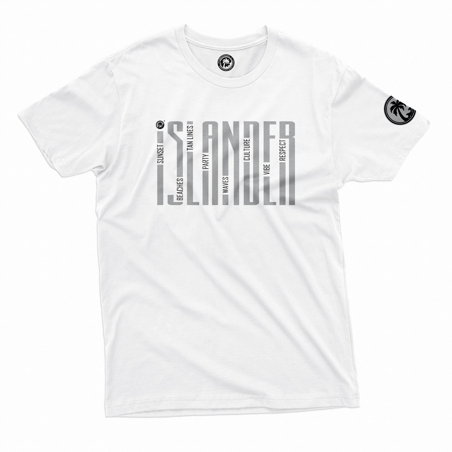 Islander Font Stretched White Tee